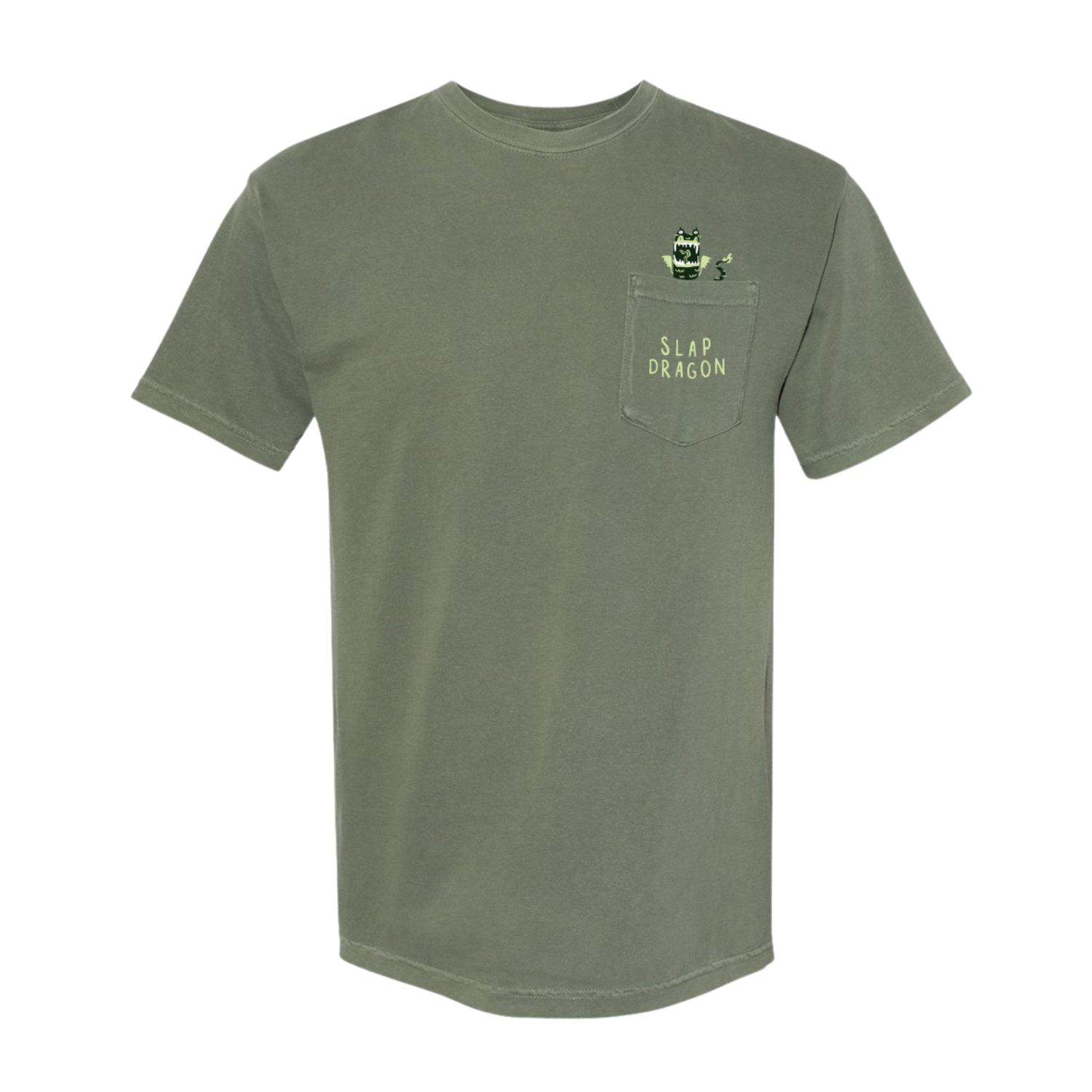 Slap Dragon Pocket T-Shirt - Green